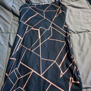 Geometric Black and Pink Dress